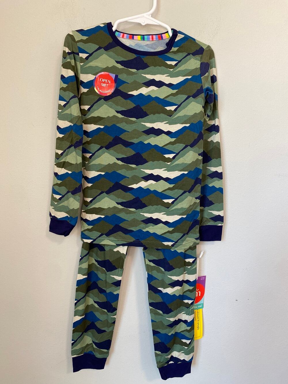 New Magnetic Me Camo Peak Modal Pajama Set Kids Size 5Y